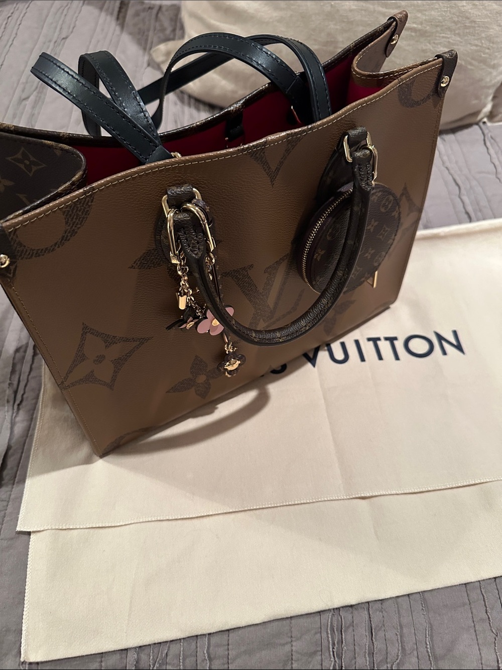 Louis Vuitton Monogram On The Go MM Brown Tote